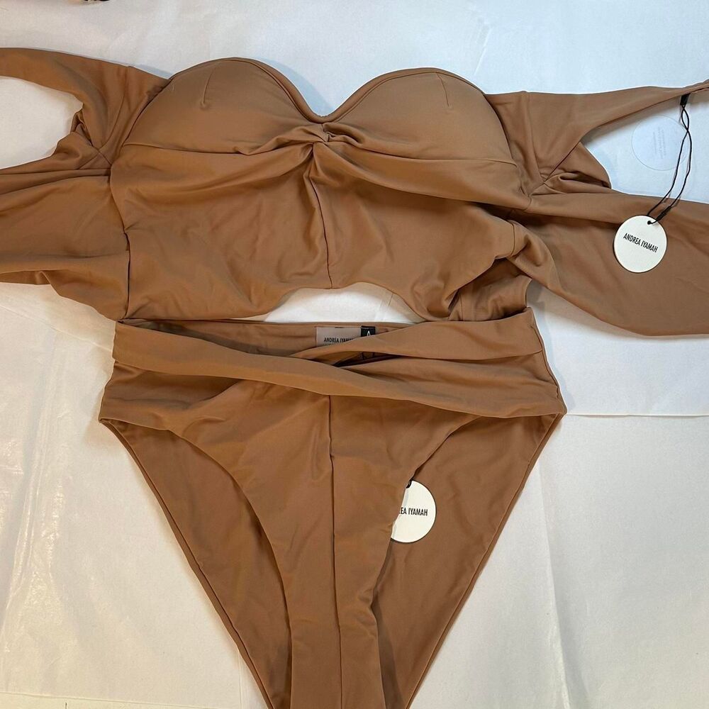Andrea-iyamah Women's Orange and Tan Bikinis-and-tankini-sets - Picture 3 of 6